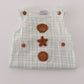 Green plaid sea shell french knot jonjon