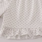 Green plaid sea shell french knot ruffle shorts est