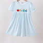 Blue School Apple French Knot Dress