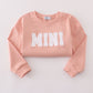 Pink MINI french knot pants set