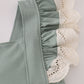 Sage lace ruffle pants set