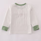 Sage fish french knot stripe top