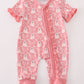 Halloween ghost print ruffle romper