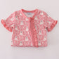 Halloween ghost print ruffle romper