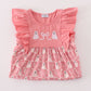 Halloween ghost embroidery ruffle dress