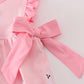 Pink ghost embroidery ruffle bubble