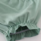 Green floral pumpkin embroidery smocked bloomer set