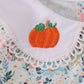Green floral pumpkin embroidery smocked bloomer set