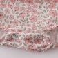 Pink pumpkin smocked floral ruffle bubble