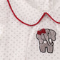 Alabama polka dot elephant french knot ruffle pants set