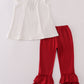 Alabama polka dot elephant french knot ruffle pants set
