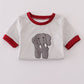 Alabama polka dot elephant french knot stripe top
