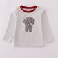 Alabama polka dot elephant french knot top