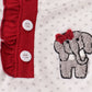 Alabama polka dot elephant french knot ruffle pants set