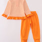 Tennessee applique stripe ruffle pants set