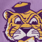 Purple LSU applique bow skorts set