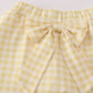 Purple LSU applique bow skorts set