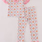 Pink pumpkin bamboo pants set