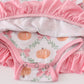 Pink pumpkin bamboo ruffle bubble