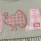 Sage pumpkin turkey applique ruffle bubble