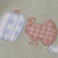 Sage pumpkin turkey applique romper