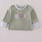 Sage pumpkin turkey applique romper