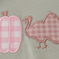 Sage pumpkin turkey applique ruffle dress