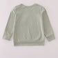 Sage pumpkin turkey applique top