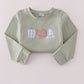 Sage pumpkin turkey applique top