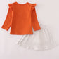 Rust Texas embroidery bow skorts set