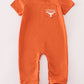 Rust Texas embroidery romper