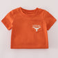 Rust Texas embroidery romper
