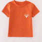 Rust Texas embroidery top
