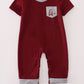 Maroon Mississippi embroidery romper