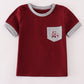 Maroon Mississippi embroidery top