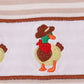 Brown stripe duck embroidery romper