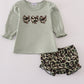 Sage camouflage turkey applique bloomer set