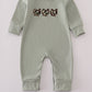 Sage camouflage turkey applique romper