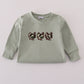 Sage camouflage turkey applique romper