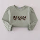 Sage camouflage turkey applique ruffle pants set