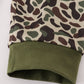 Sage camouflage turkey applique pants set