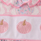 Pink pumpkin embroidery dress