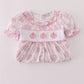Pink pumpkin embroidery dress