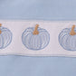 Blue pumpkin embroidery pants set