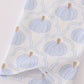 Blue pumpkin embroidery pants set