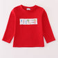 Red toolbox embroidery top