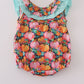 Pink pumpkin print ruffle bubble