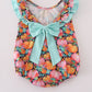 Pink pumpkin print ruffle bubble