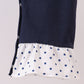 Navy nativity embroidery ruffle romper