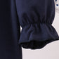 Navy nativity embroidery ruffle bloomer set